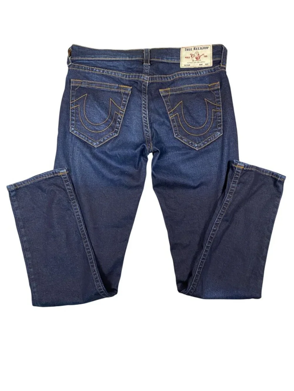 True Religion Geno Relaxed Slim Jeans 34 Dark Wash Denim Mens Casual Classic Fit